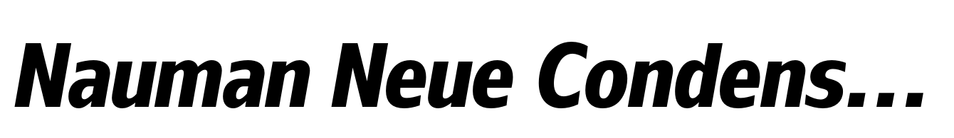 Nauman Neue Condensed Bold Italic